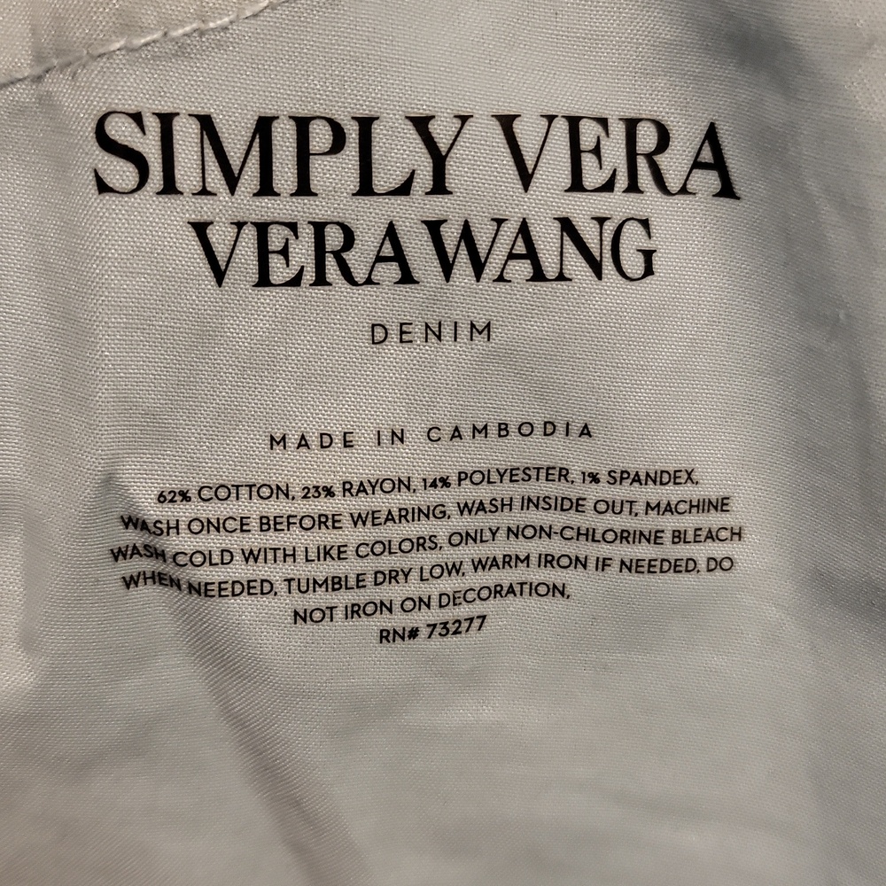 Simply Vera Vera Wang Women's Bootcut Jeans Size 16W Mid Rise - Picture 7 of 9